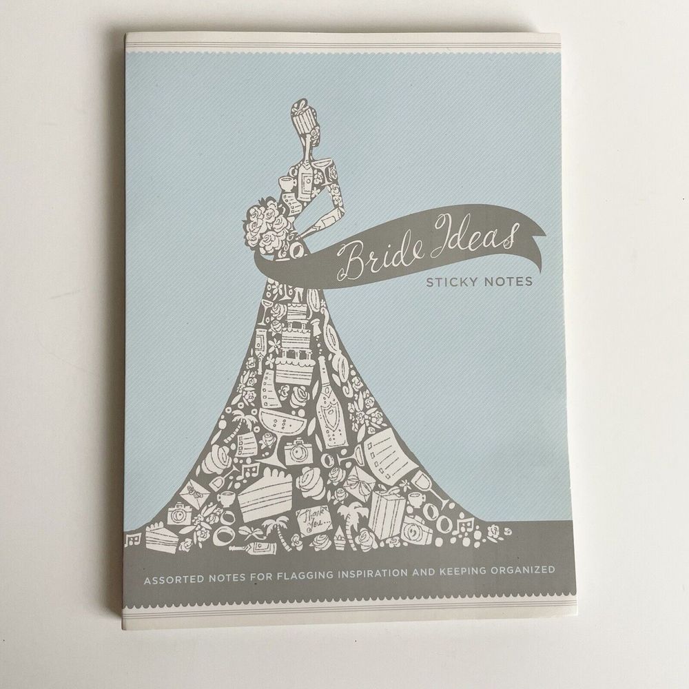 Bride Ideas Sticky Note Book NEW Wedding Organizing To-Do Lists